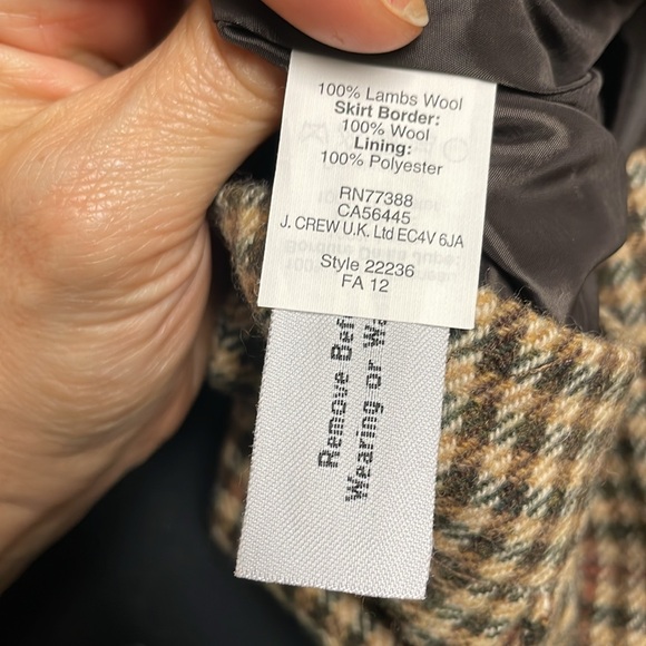 J crew 100% lambswool mini skirt with mixed tweeds - Picture 5 of 10